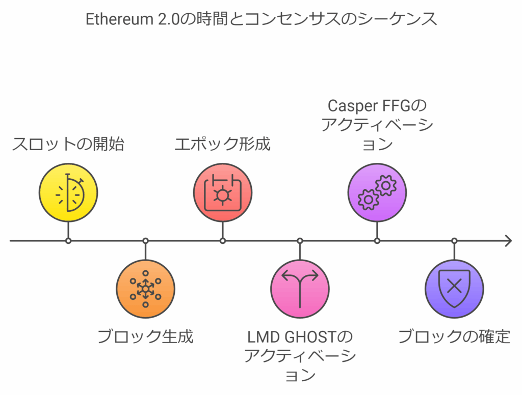 Ethereum2.0の時間とコンセンサスのシーケンス