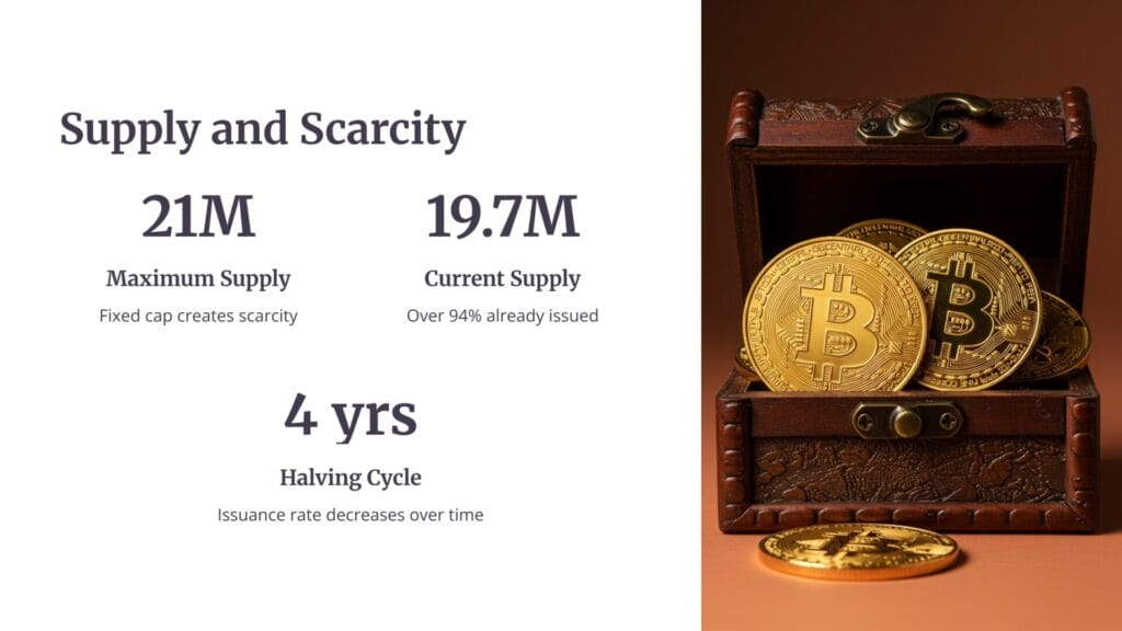 a gold coins in a wooden box