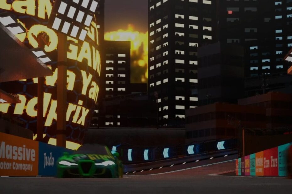 a race car on a track