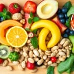 低カロリーのおやつの盛り合わせ、カラフルで新鮮