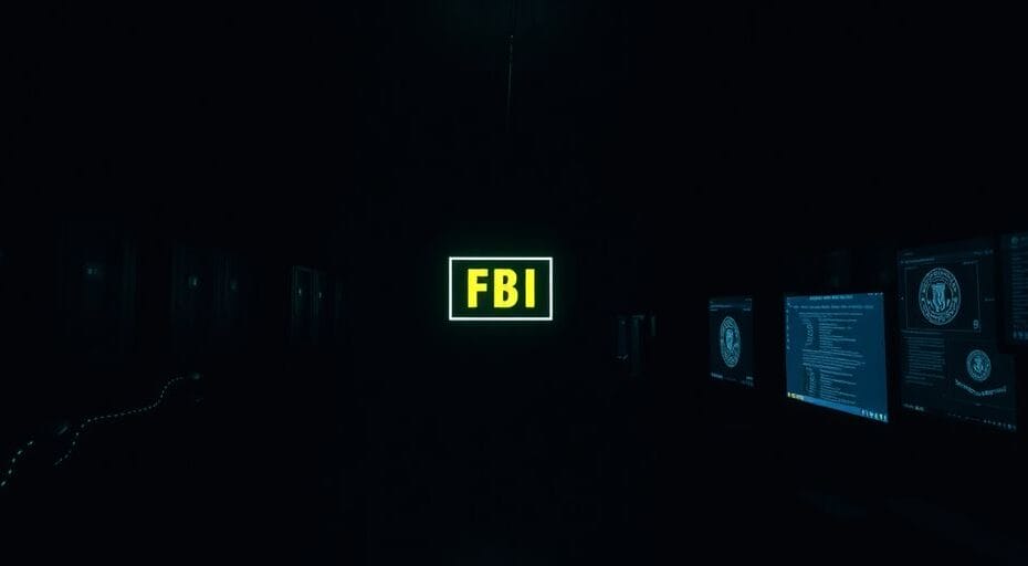 FBIの捜査活動を示す暗い部屋の画像