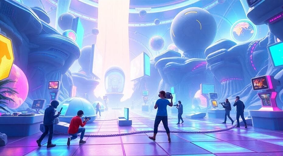 ゲームファイの未来的な風景とプレイヤーの交流