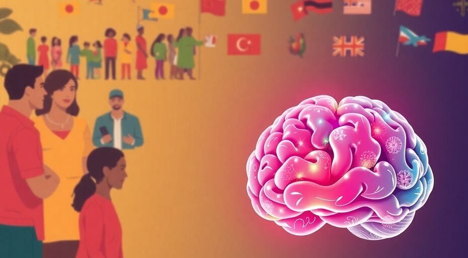 言語学習の文化的および認知的利点を示す画像