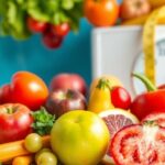 新鮮な果物と野菜の美しい配置