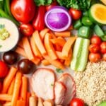 健康的な食事の盛り付けとダイエットのアイデア