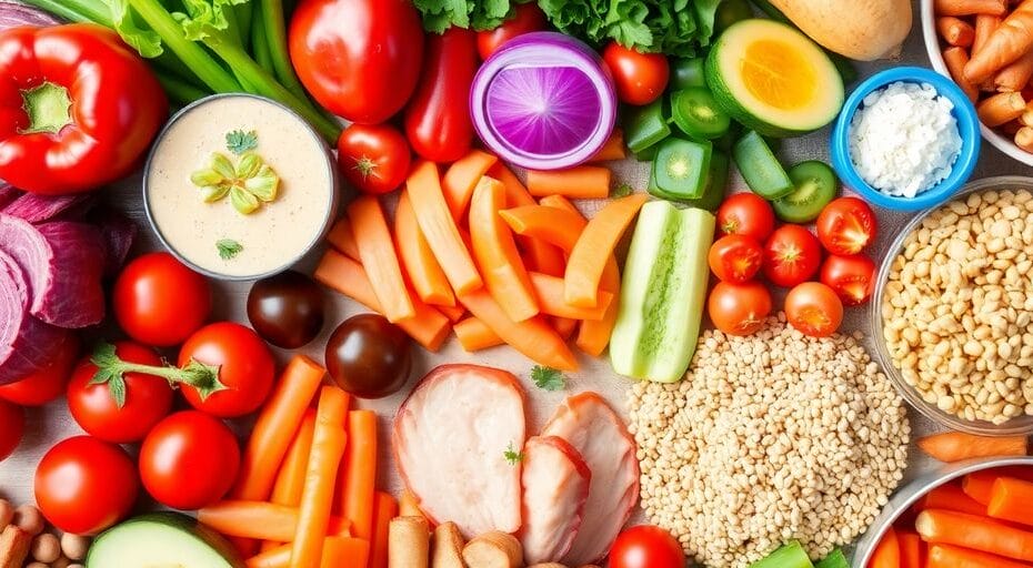 健康的な食事の盛り付けとダイエットのアイデア