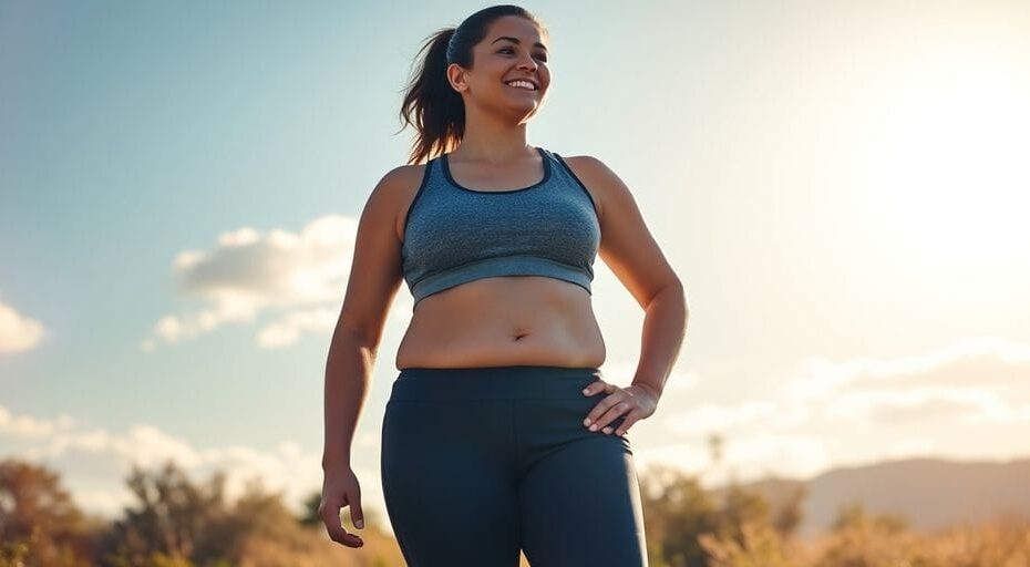 目標達成したダイエット成功者の自信に満ちた姿