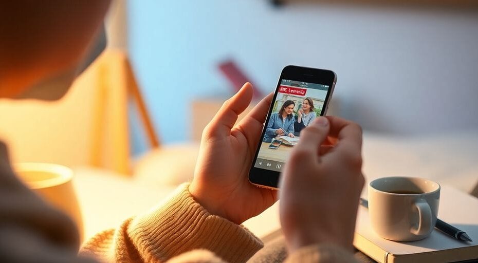 スキマ時間に英語を学ぶ人のイメージ