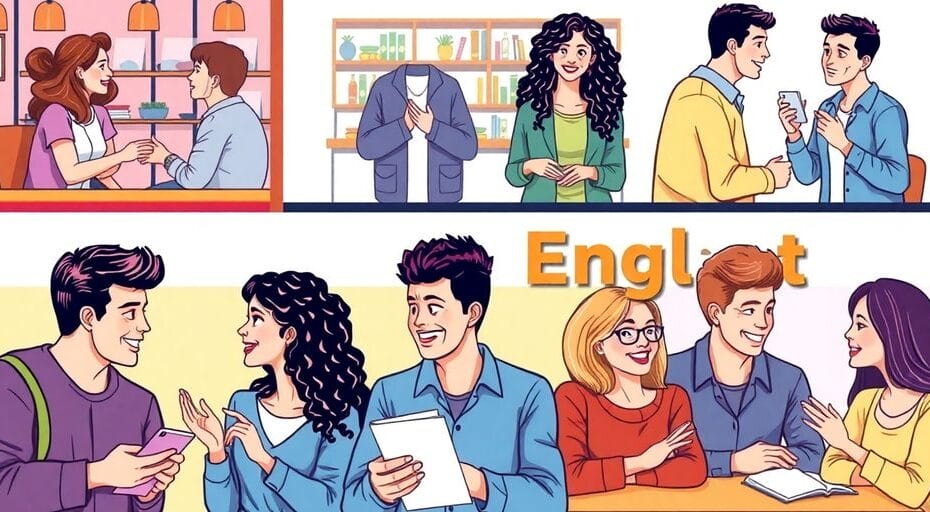 日常生活で英語を使う人々のイメージ