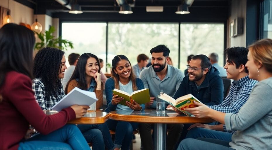 日常生活で英語を使う人々のシーン