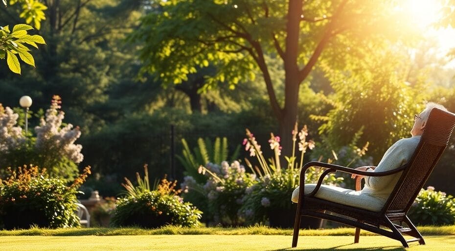 穏やかな退職生活のイメージ、安心感を表現