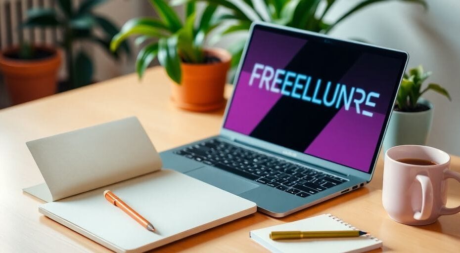 フリーランスの作業スペースの写真