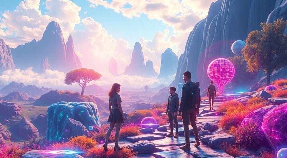 AIとメタバースの融合を描いた画像