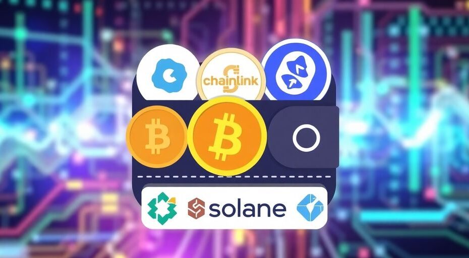 PayPalの暗号通貨ロゴ、ChainlinkとSolanaが含まれる