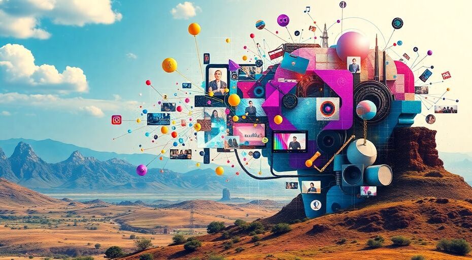 生成AIとクリエイティブの融合を示すビジュアル