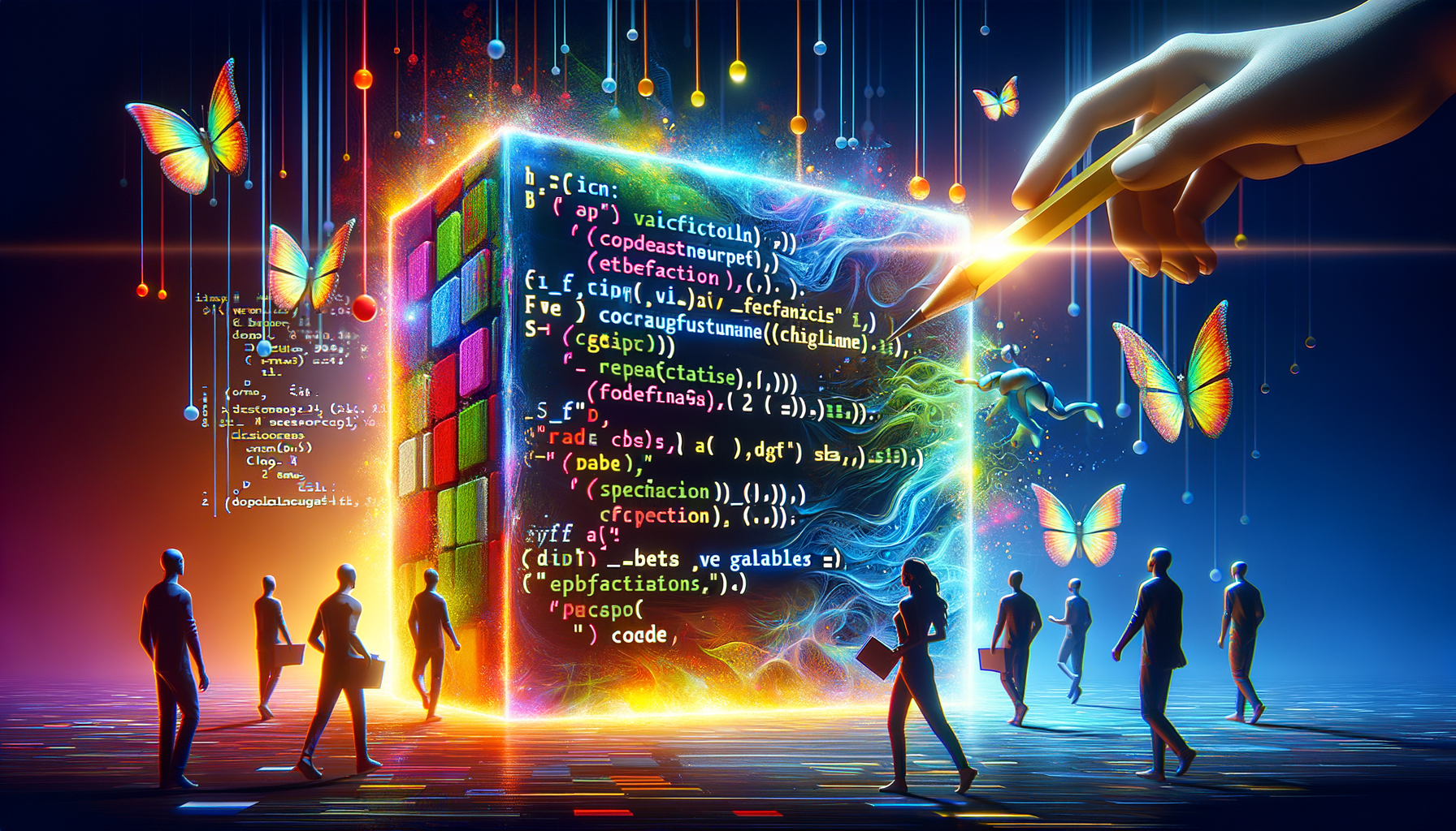 Eye-catching visual of refactoring, Extract Method, Rename Variable
and AI technology vibes