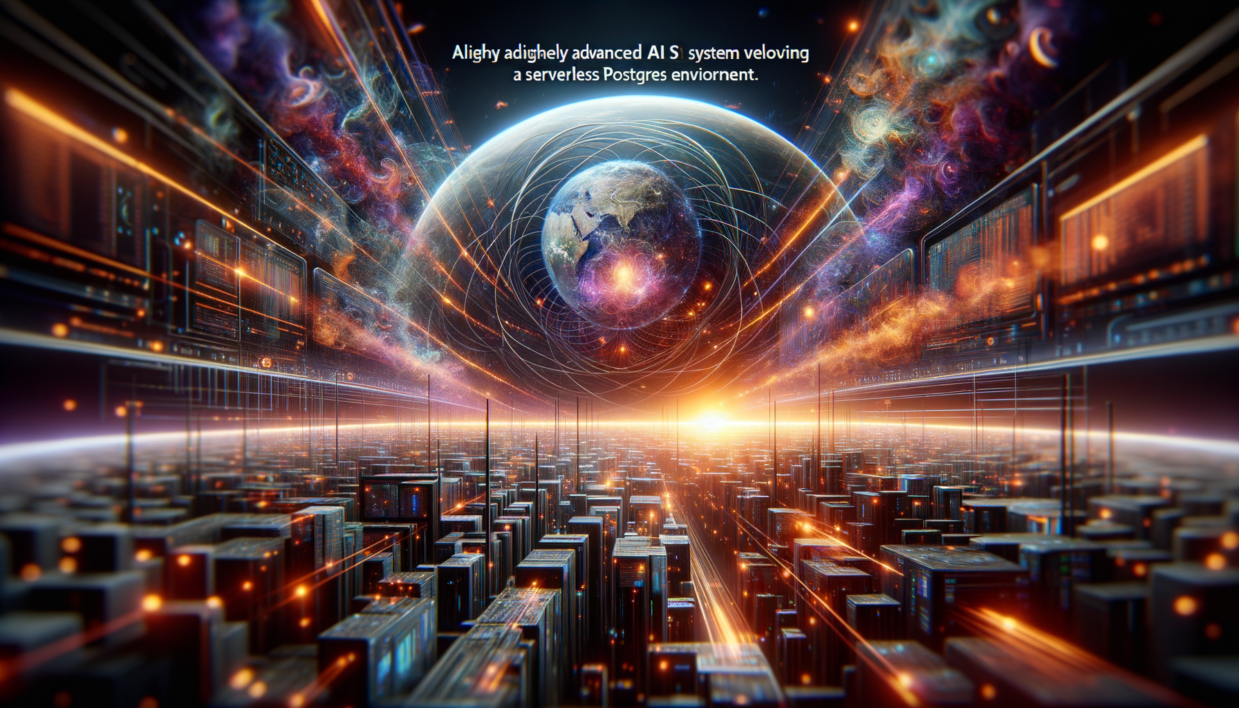 Eye-catching visual of Agentic AI, serverless Postgres, Databricks and AI technology vibes