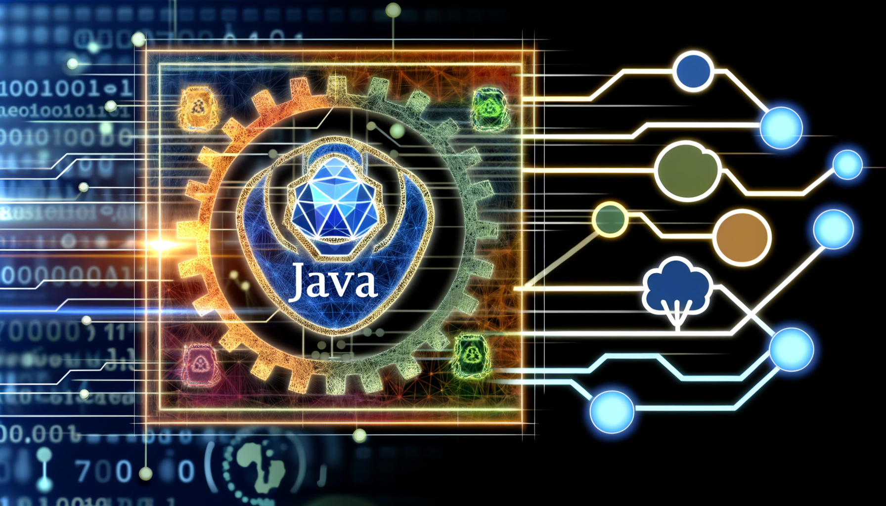 Java Virtual Machine (JVM) technology illustration showing platform independence
