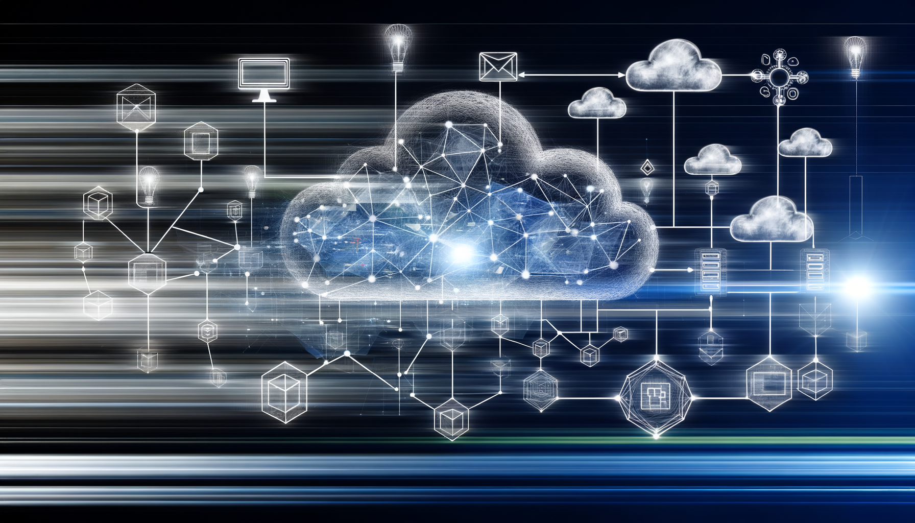 cloud computing, cloud architecture, cloud training
AI technology illustration