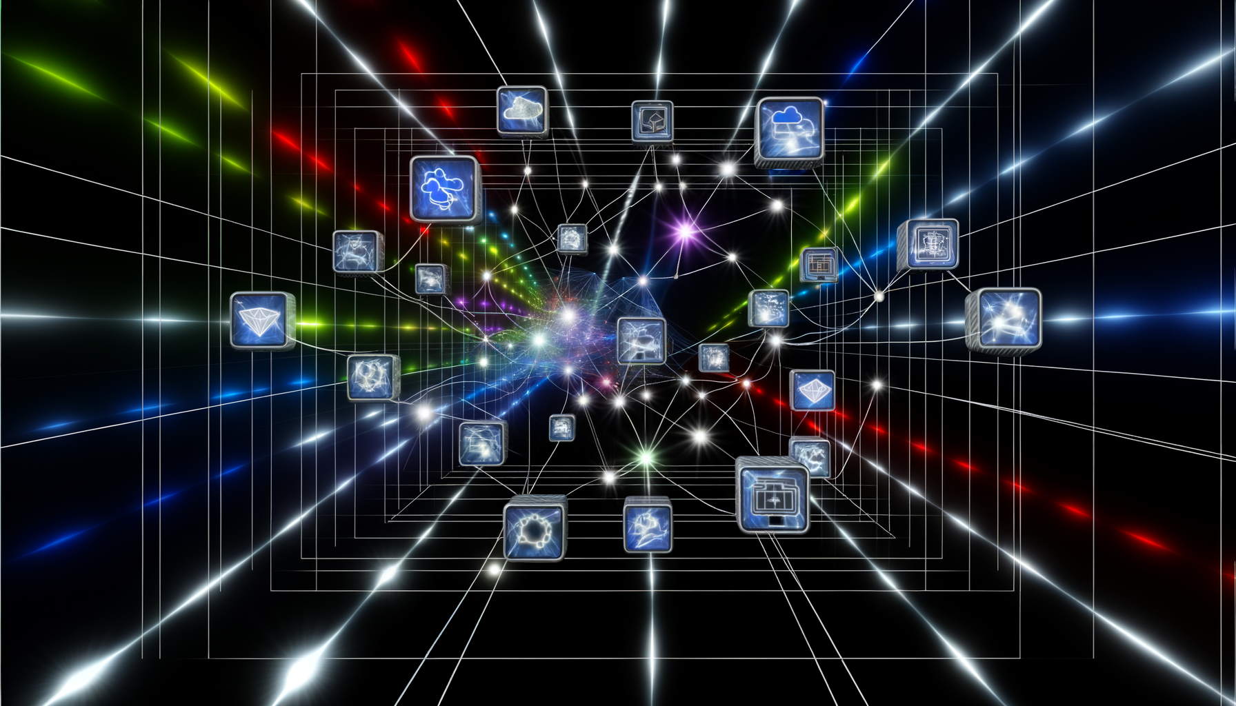 Java, Enterprise Applications, Cloud Computing AI technology illustration