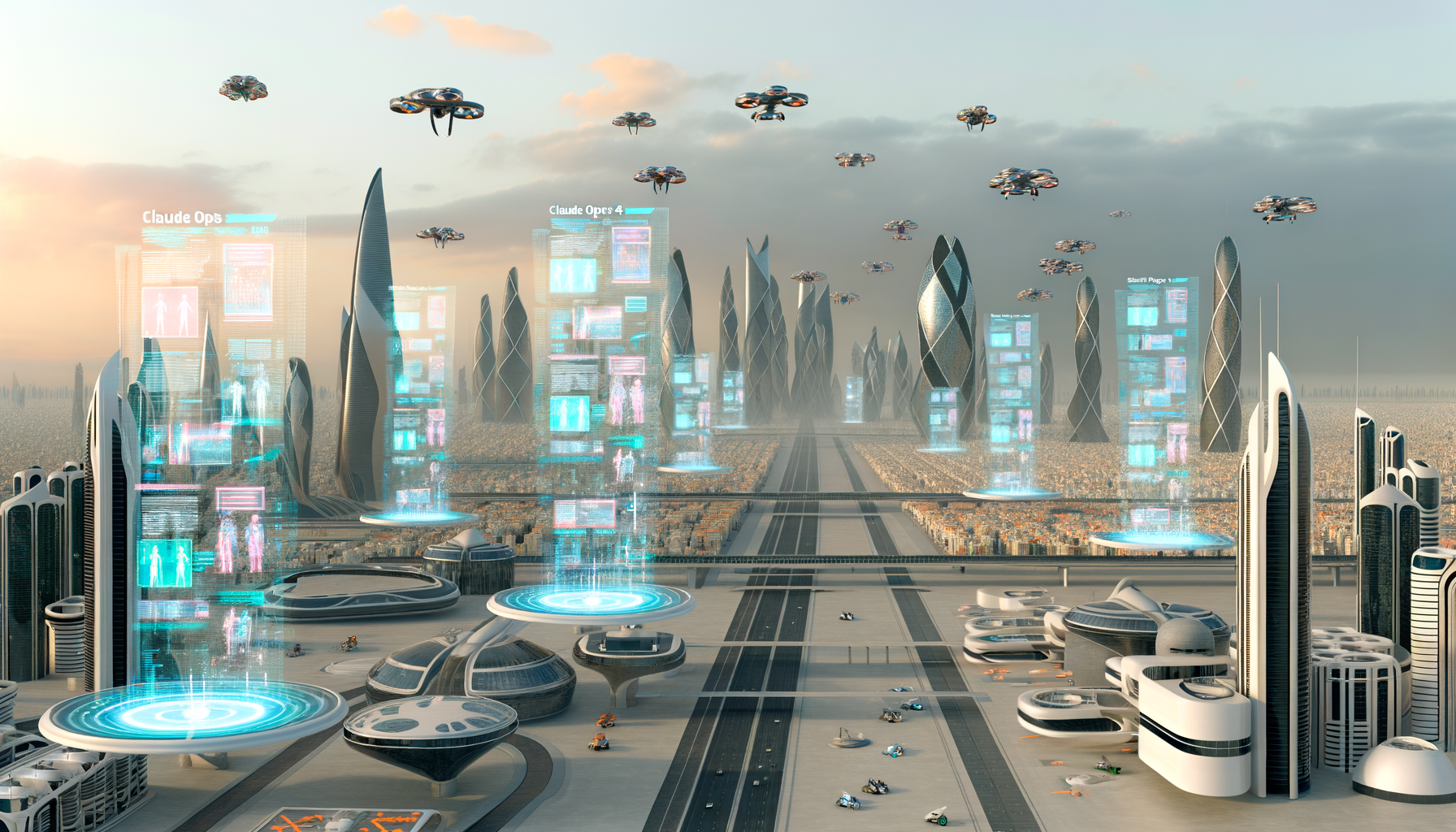 Future potential of Claude Opus 4, Claude Sonnet 4, AI agents represented visually