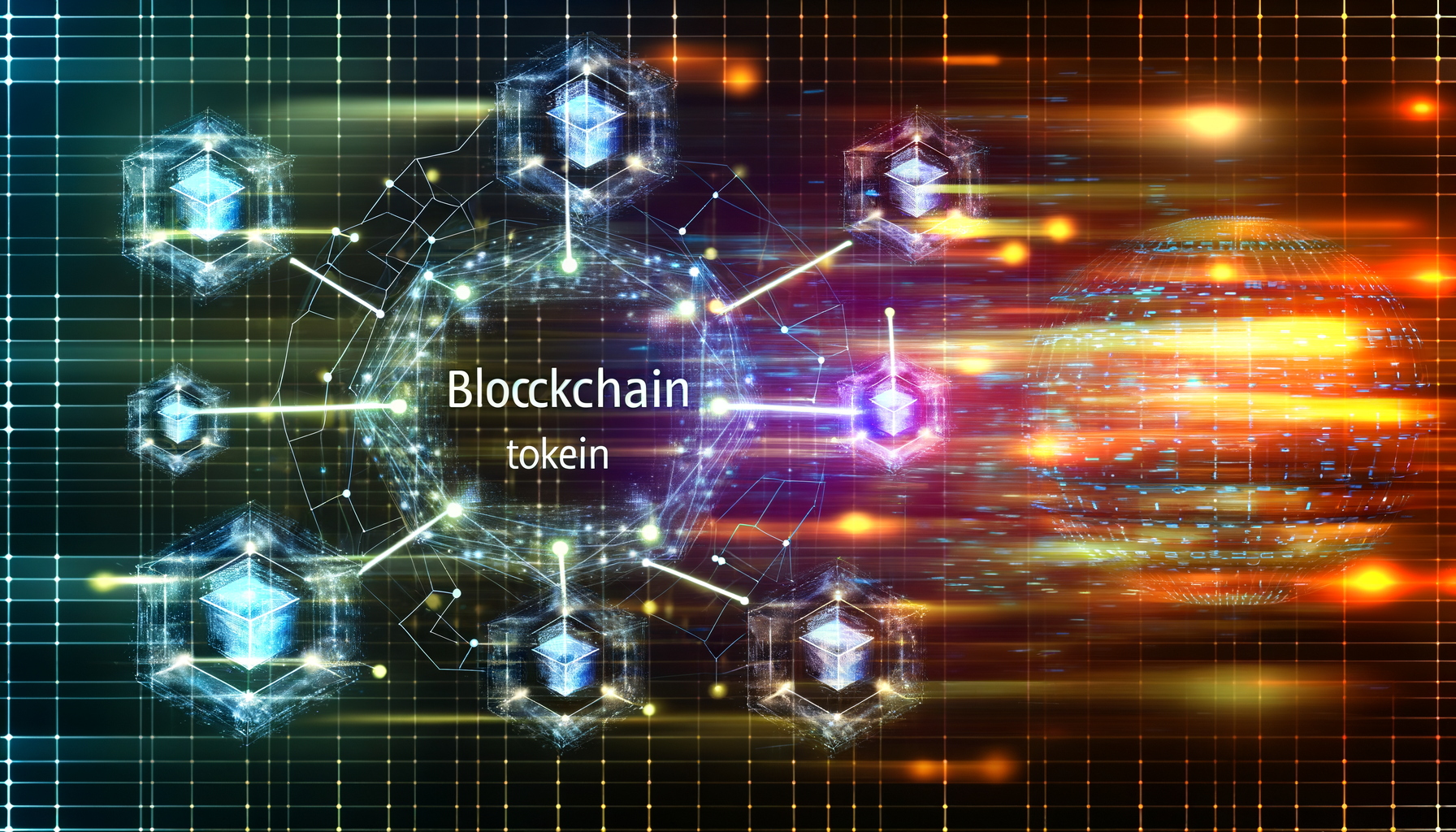 Bitget Token BGB technology and blockchain network illustration