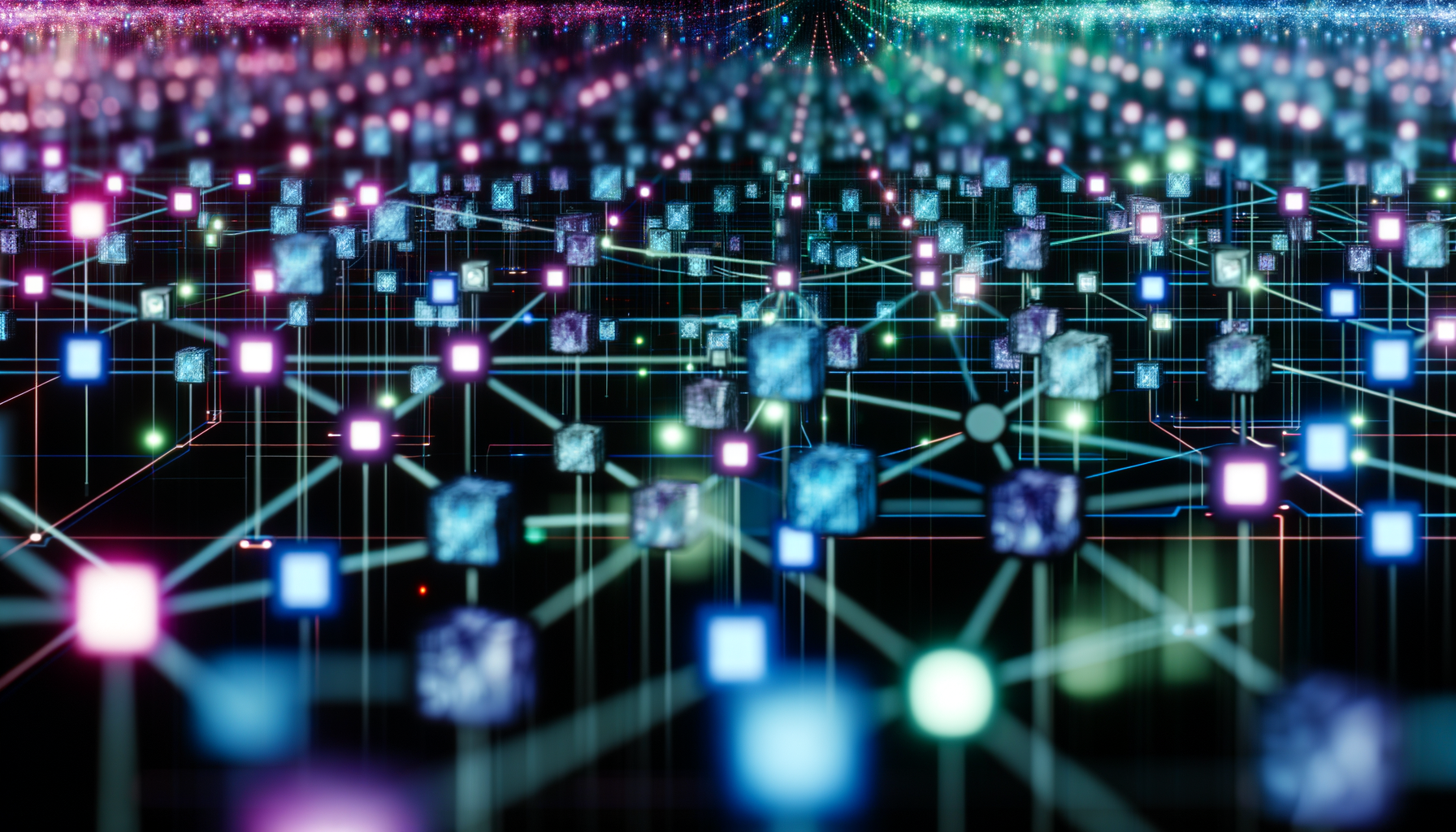 Cardano ADA technology and blockchain network illustration