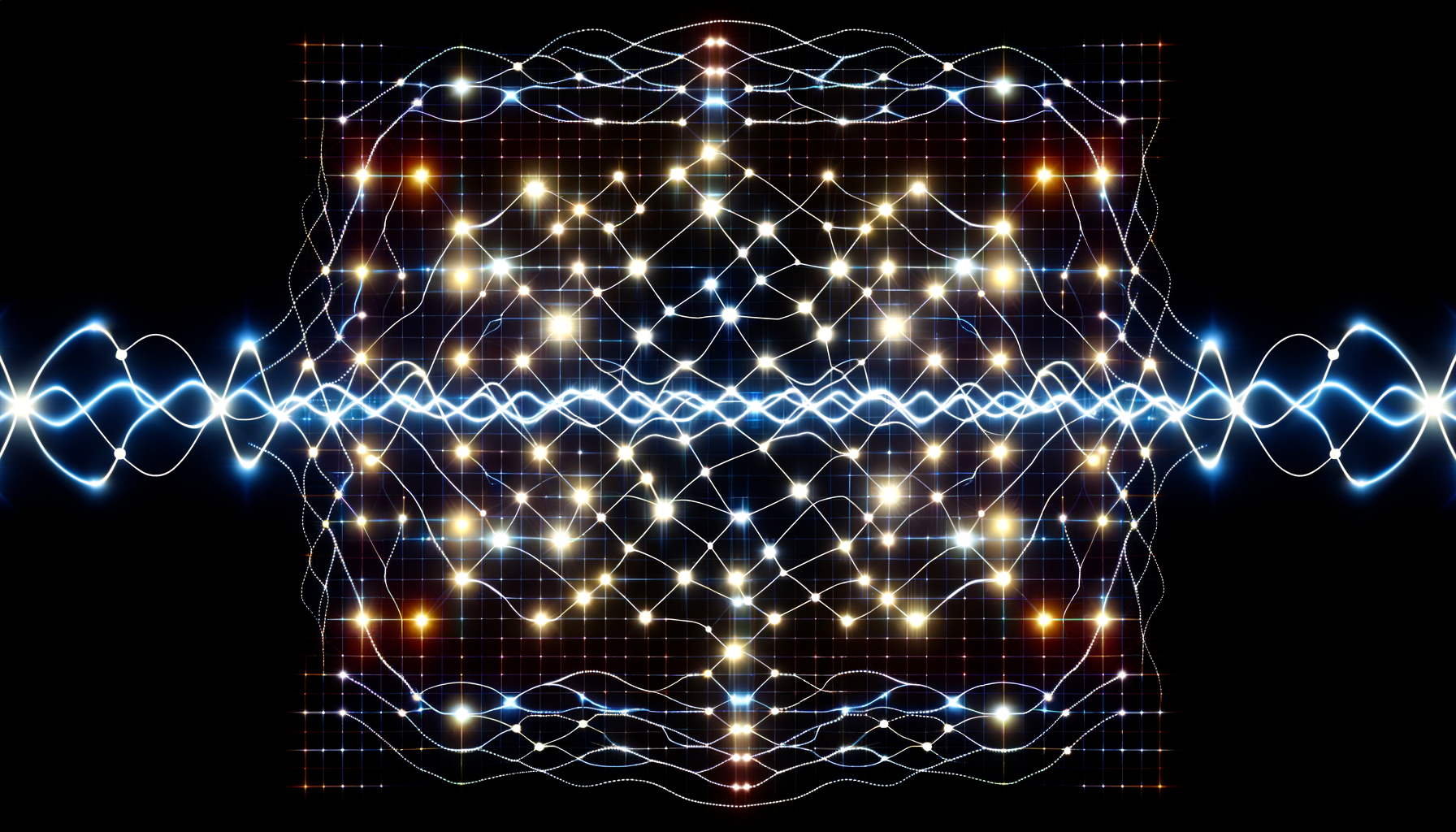 Chainlink LINK technology and blockchain network illustration