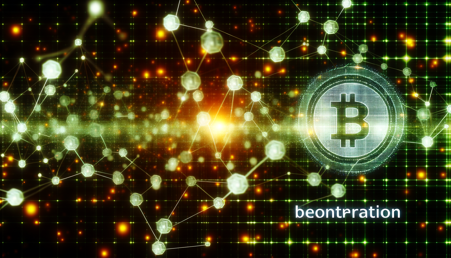 Dogecoin DOGE technology and blockchain network illustration