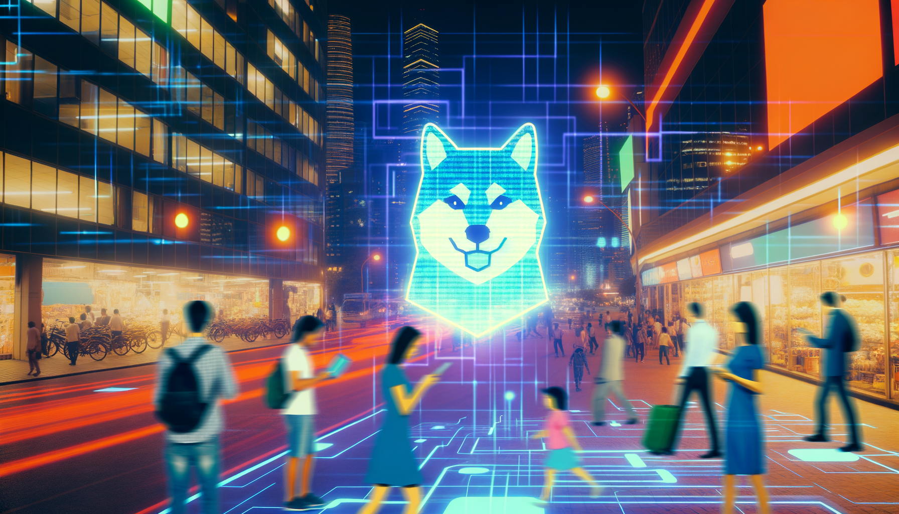 Future potential of Dogecoin DOGE represented visually