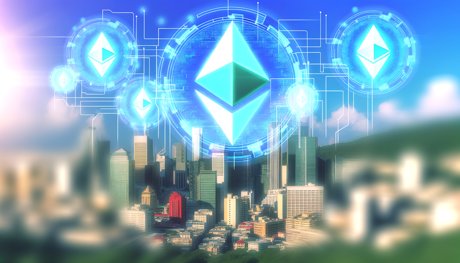 Future potential of Ethereum, Nifty Island, social game
represented visually