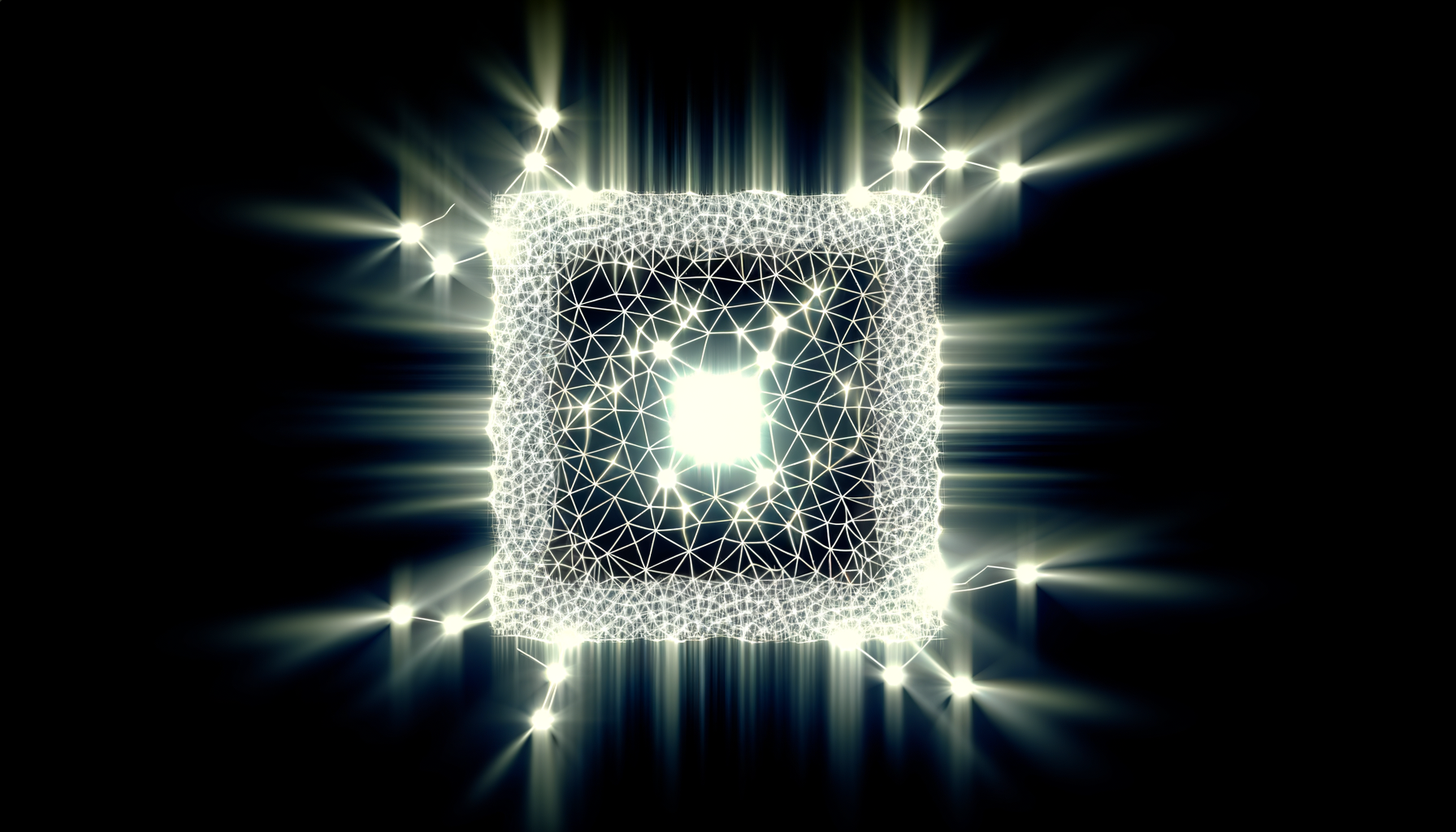 Pi Network PI technology and blockchain network illustration