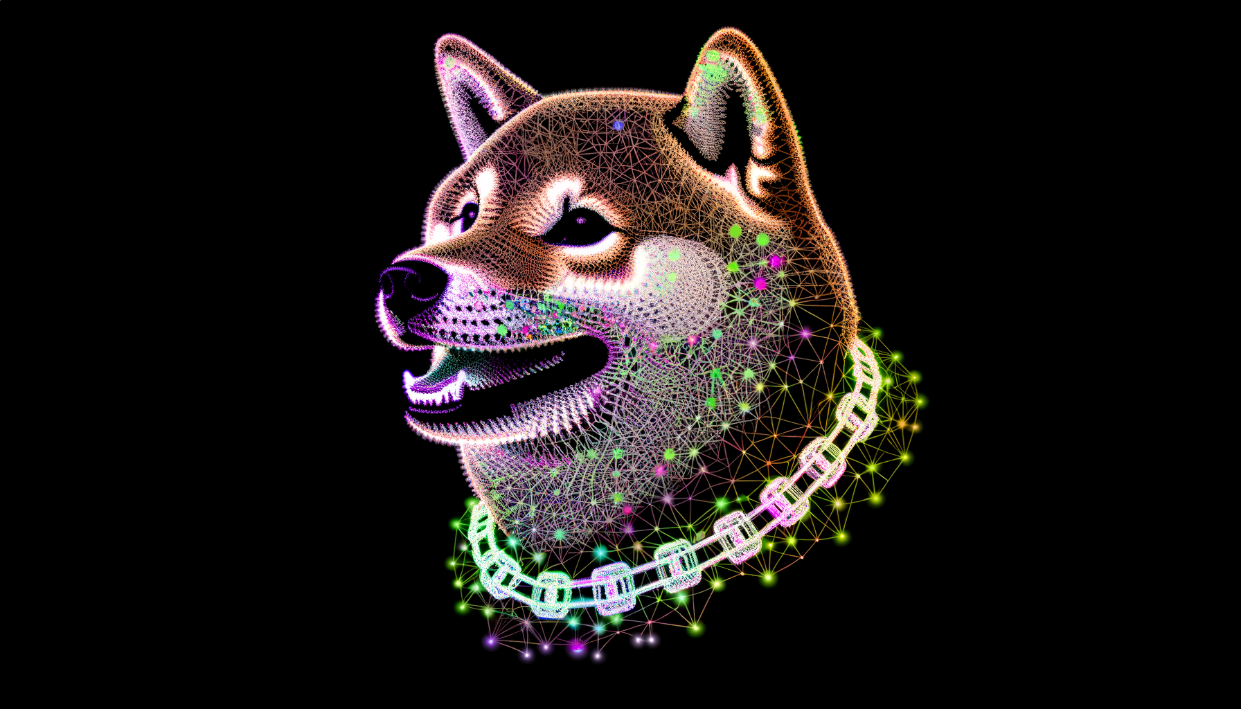 Shiba Inu SHIB technology and blockchain network illustration