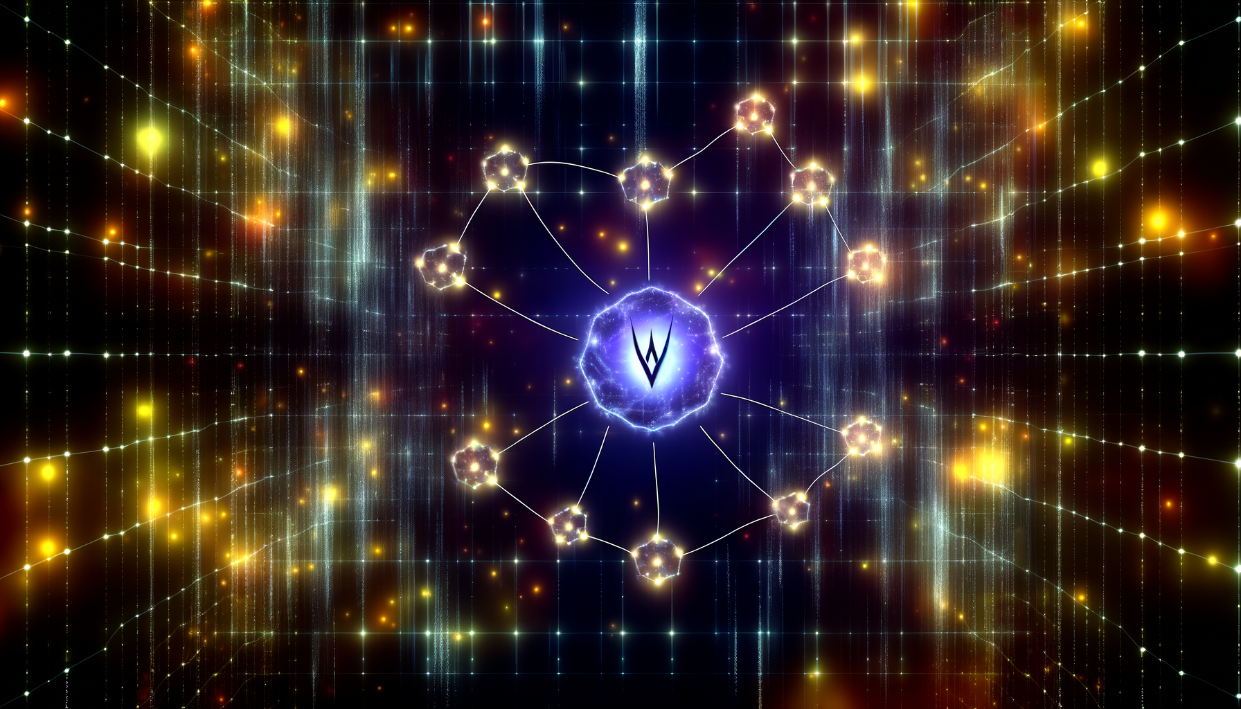 WETH technology and blockchain network illustration