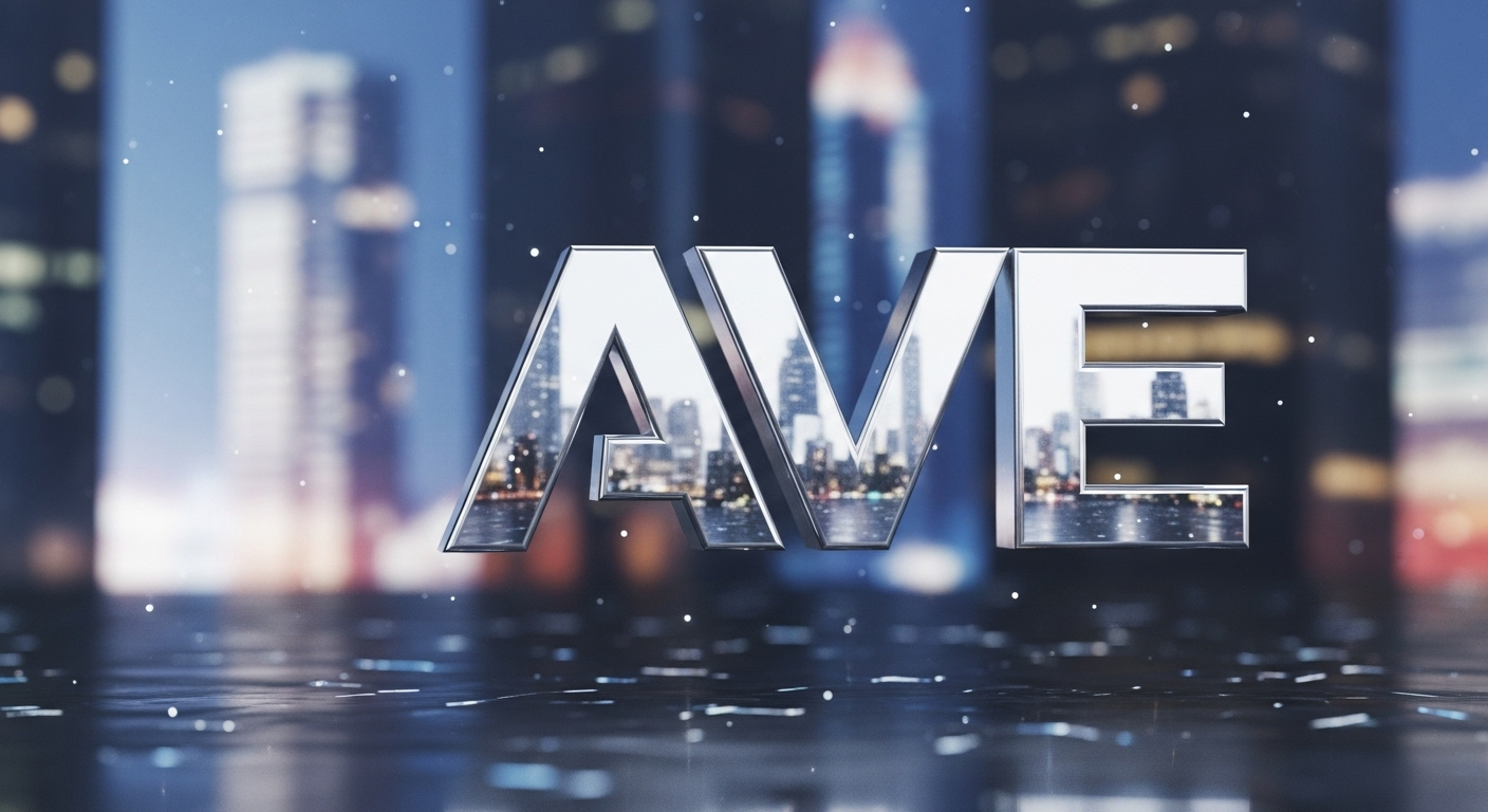 Eye-catching visual of AAVE and cryptocurrency vibes