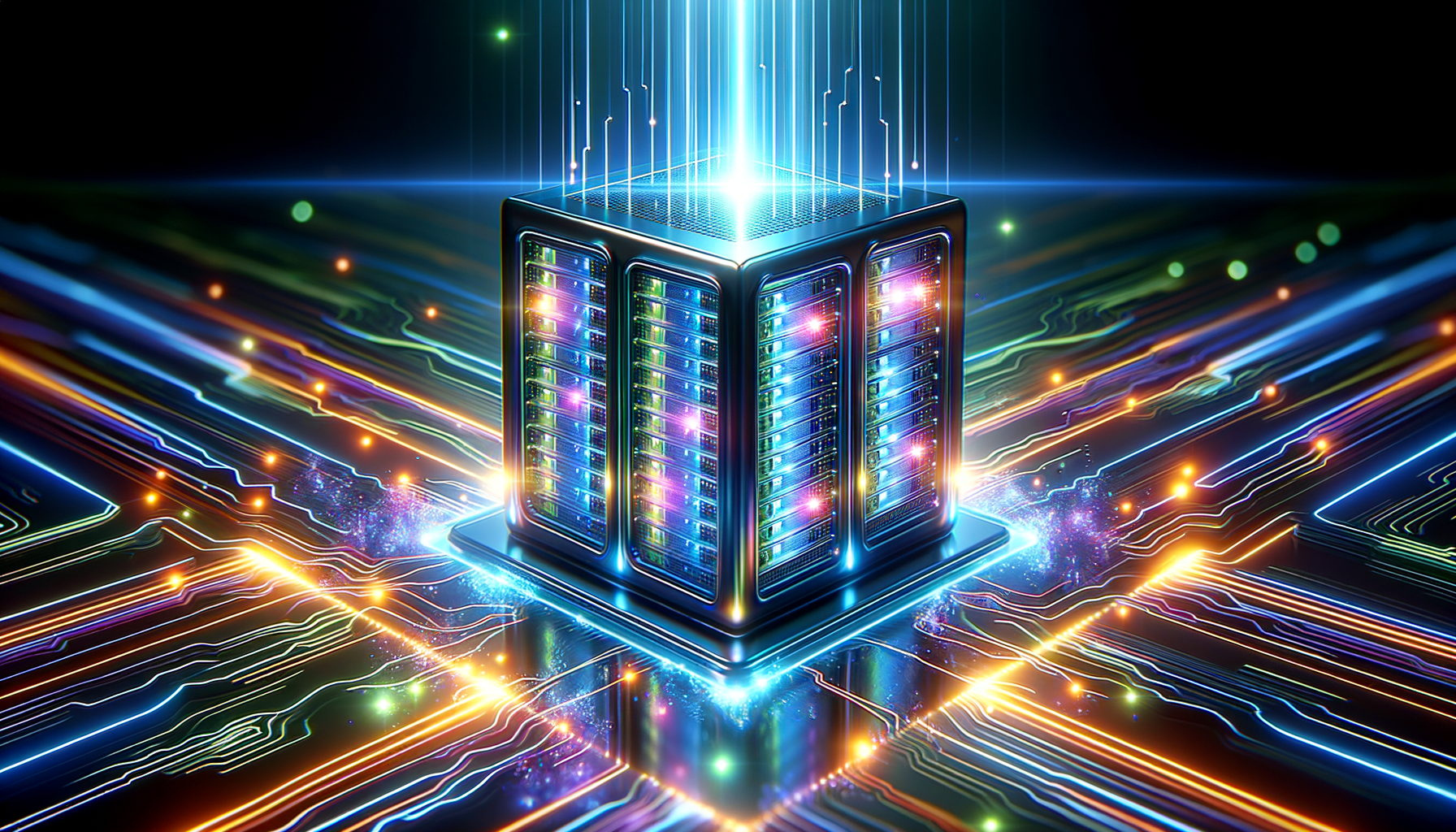 Eye-catching visual of MariaDB, data replication, database
and AI technology vibes