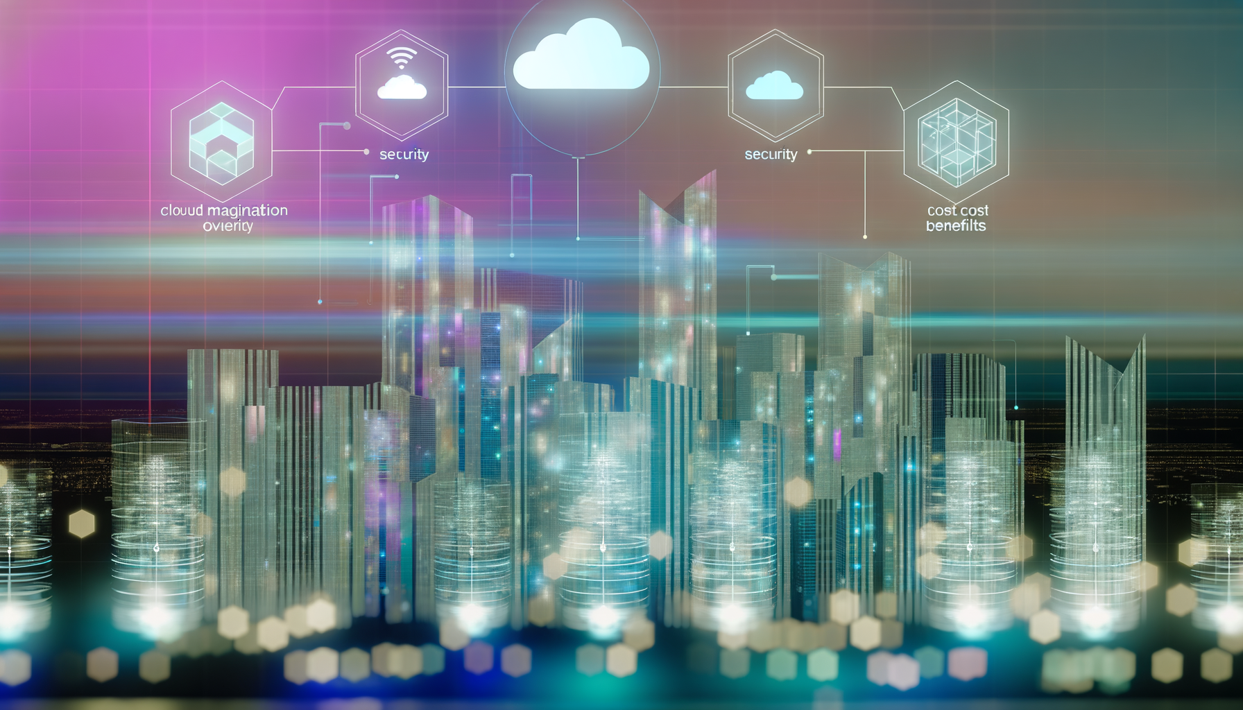 Future potential of cloud migration, cloud security, cloud costs represented visually