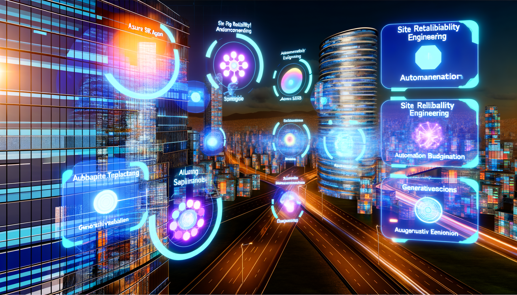 Future potential of Azure SRE Agent, site reliability engineering, generative AI represented visually