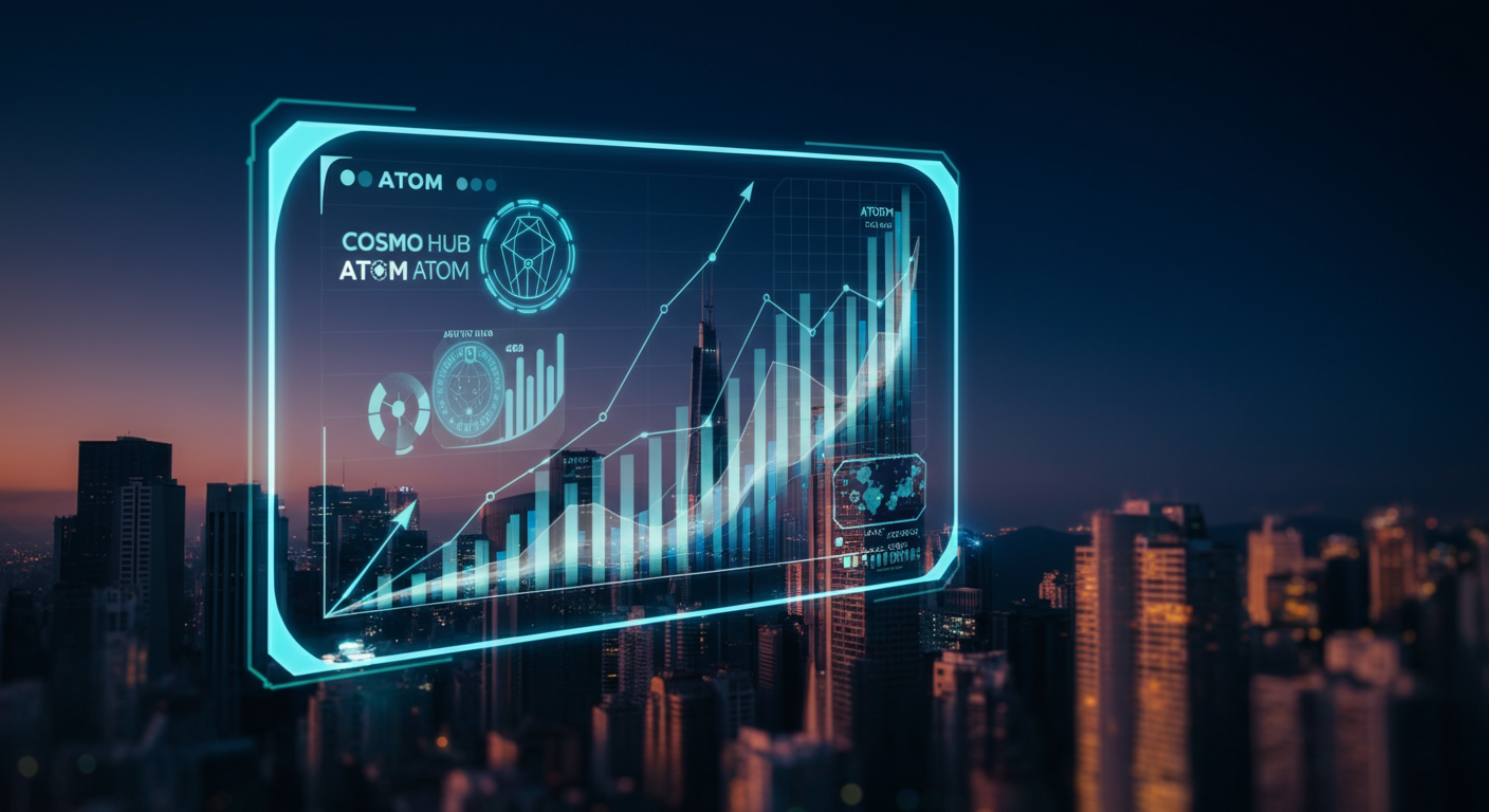 Future potential of Cosmos Hub ATOM represented visually