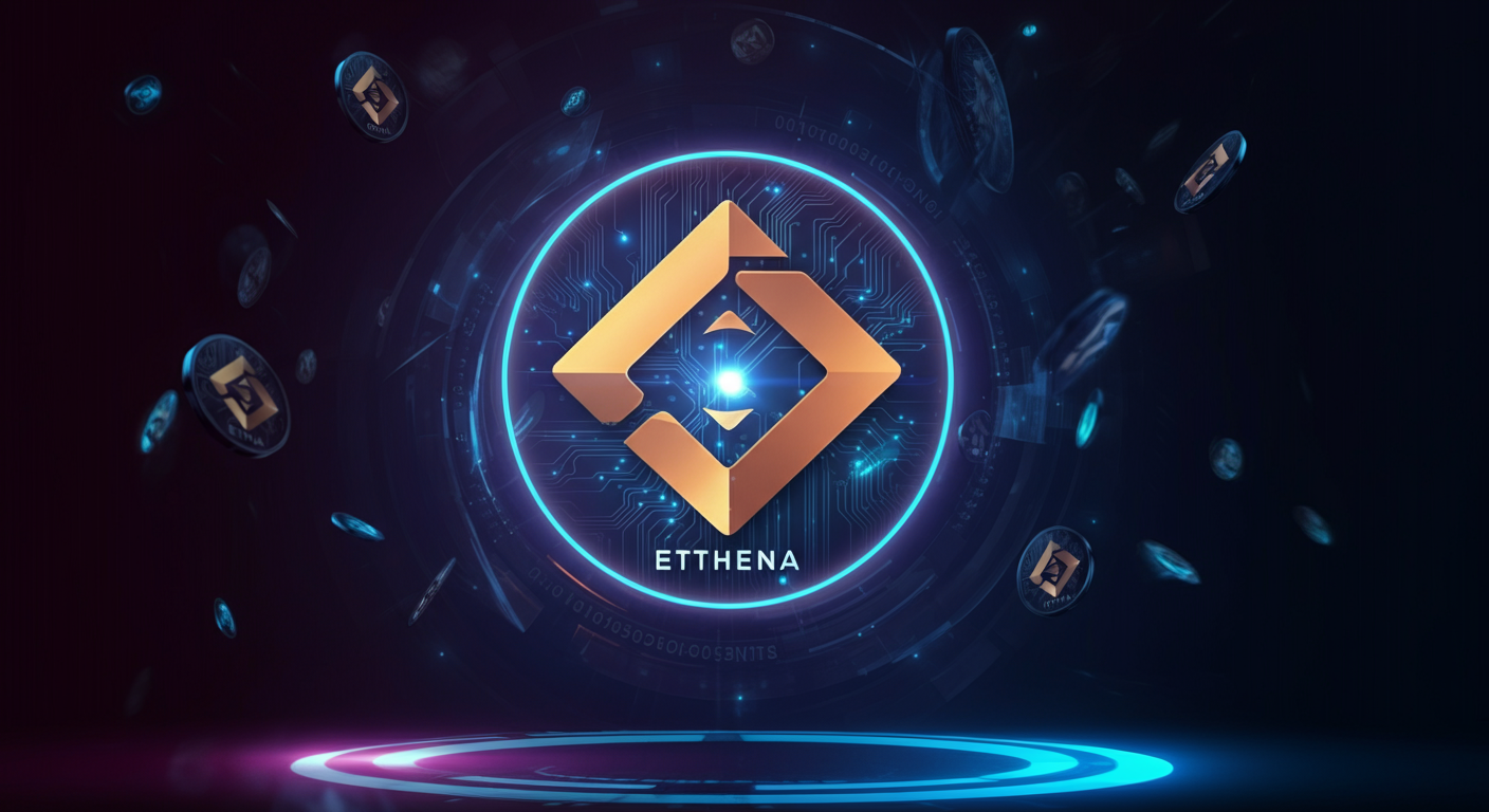 Eye-catching visual of Ethena ENA and cryptocurrency vibes