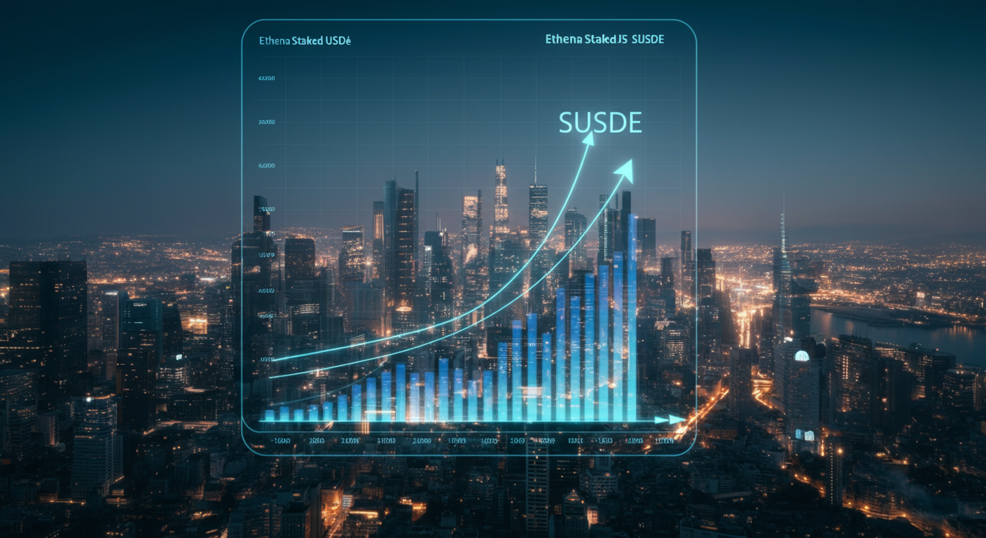 Future potential of Ethena Staked USDe SUSDE represented visually