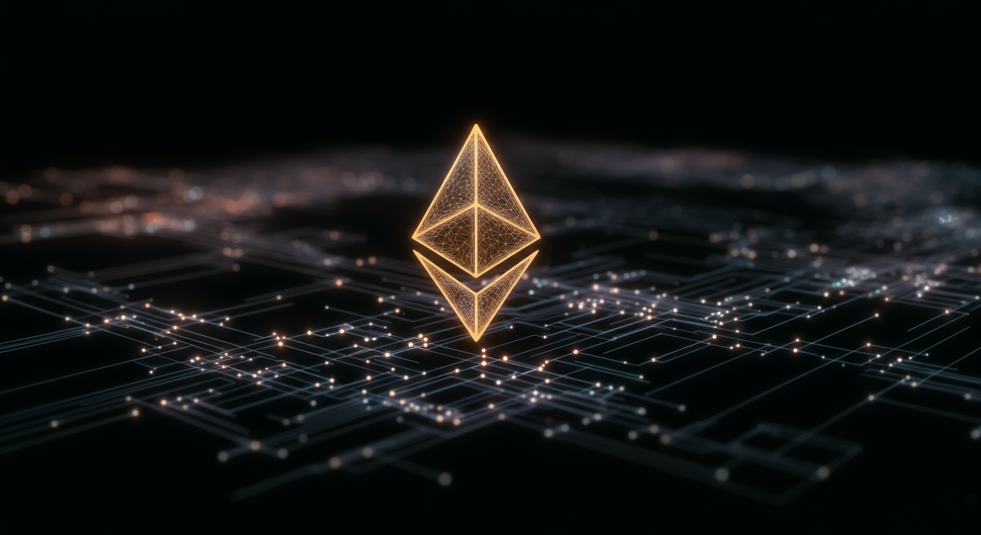 Ethereum Classic ETC technology and blockchain network illustration