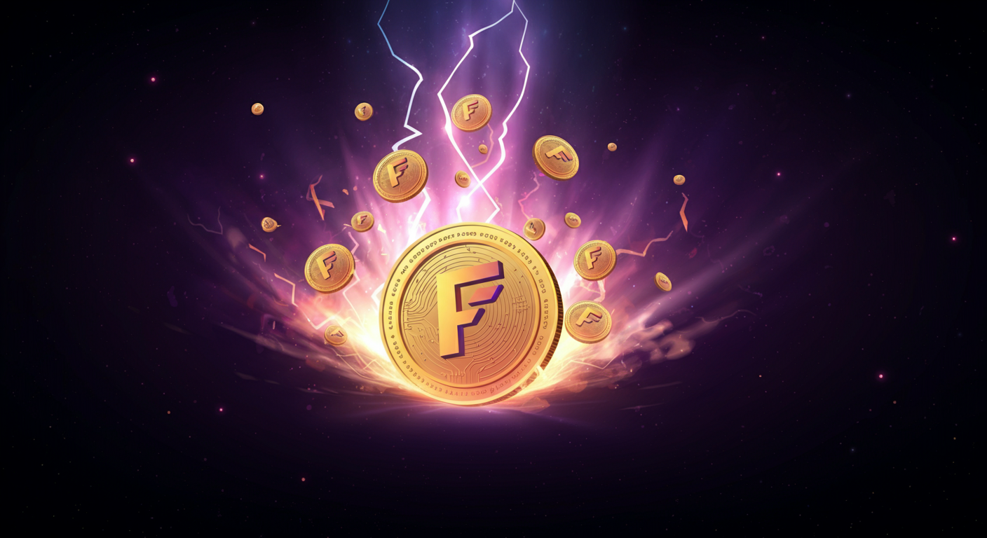 Eye-catching visual of Filecoin FIL and cryptocurrency vibes