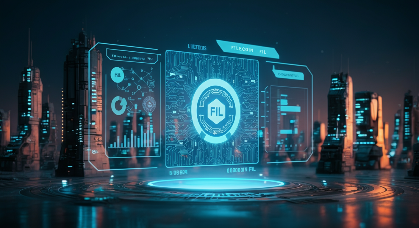 Future potential of Filecoin FIL represented visually