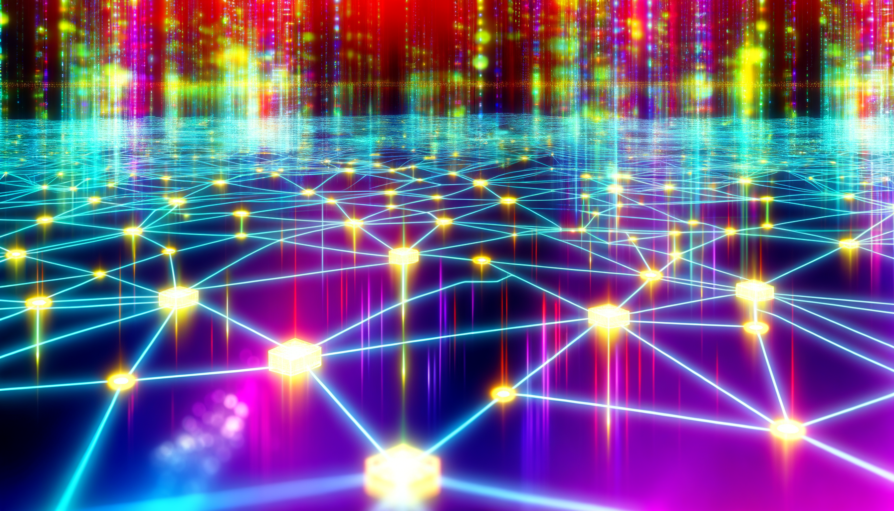 Internet Computer ICP technology and blockchain network illustration