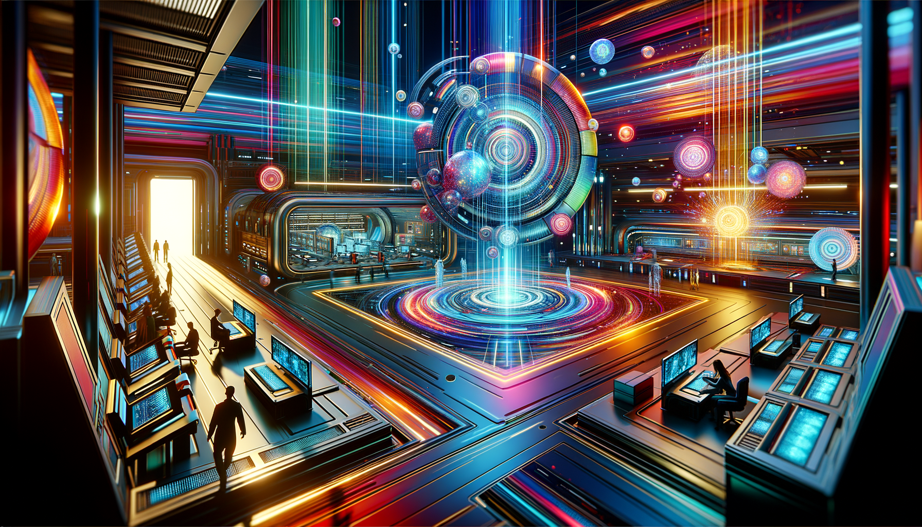 Eye-catching visual of XR training, AI training, enterprise XR
and Metaverse vibes