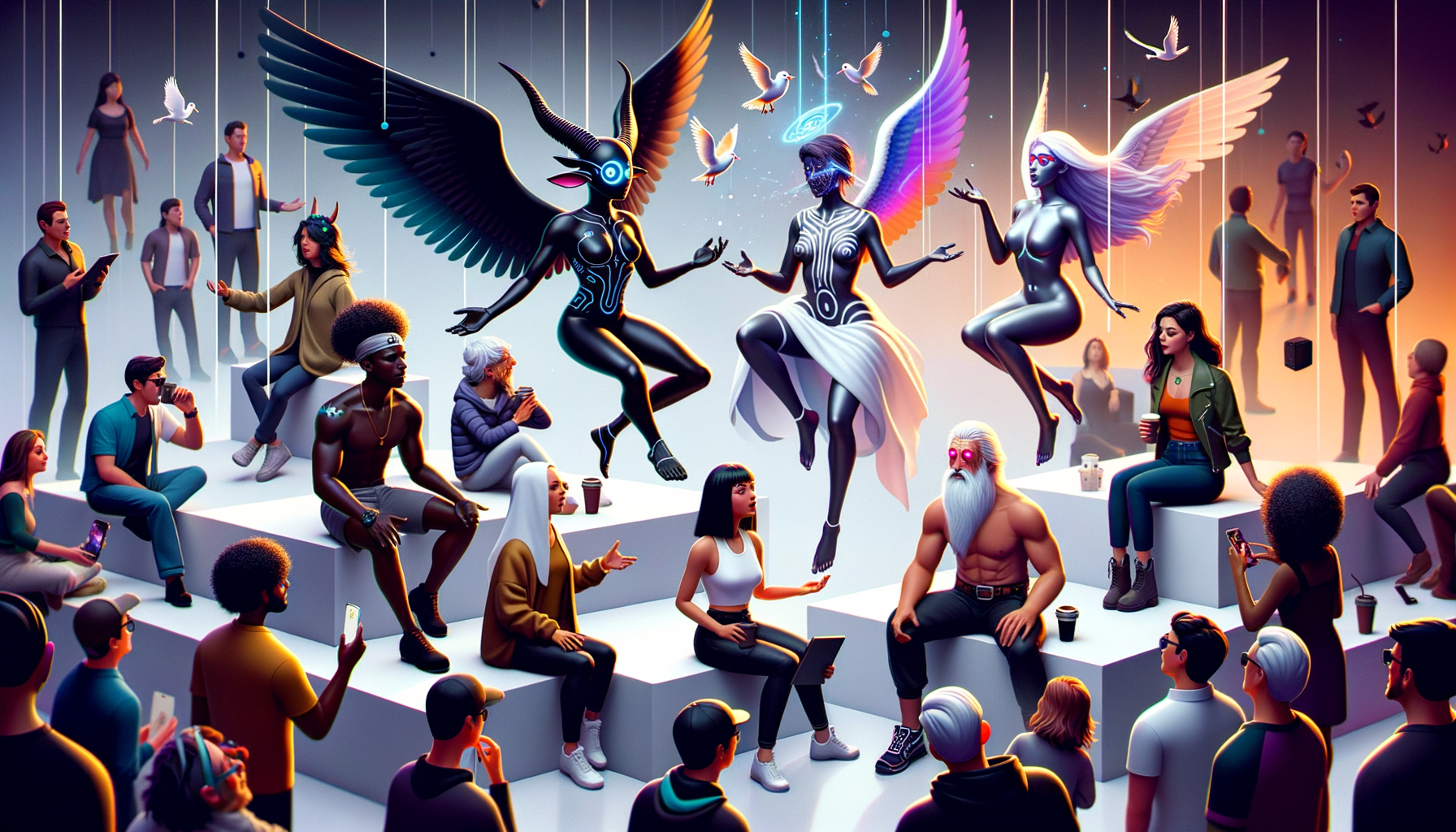Eye-catching visual of Metaverse, avatars, interoperability and Metaverse vibes