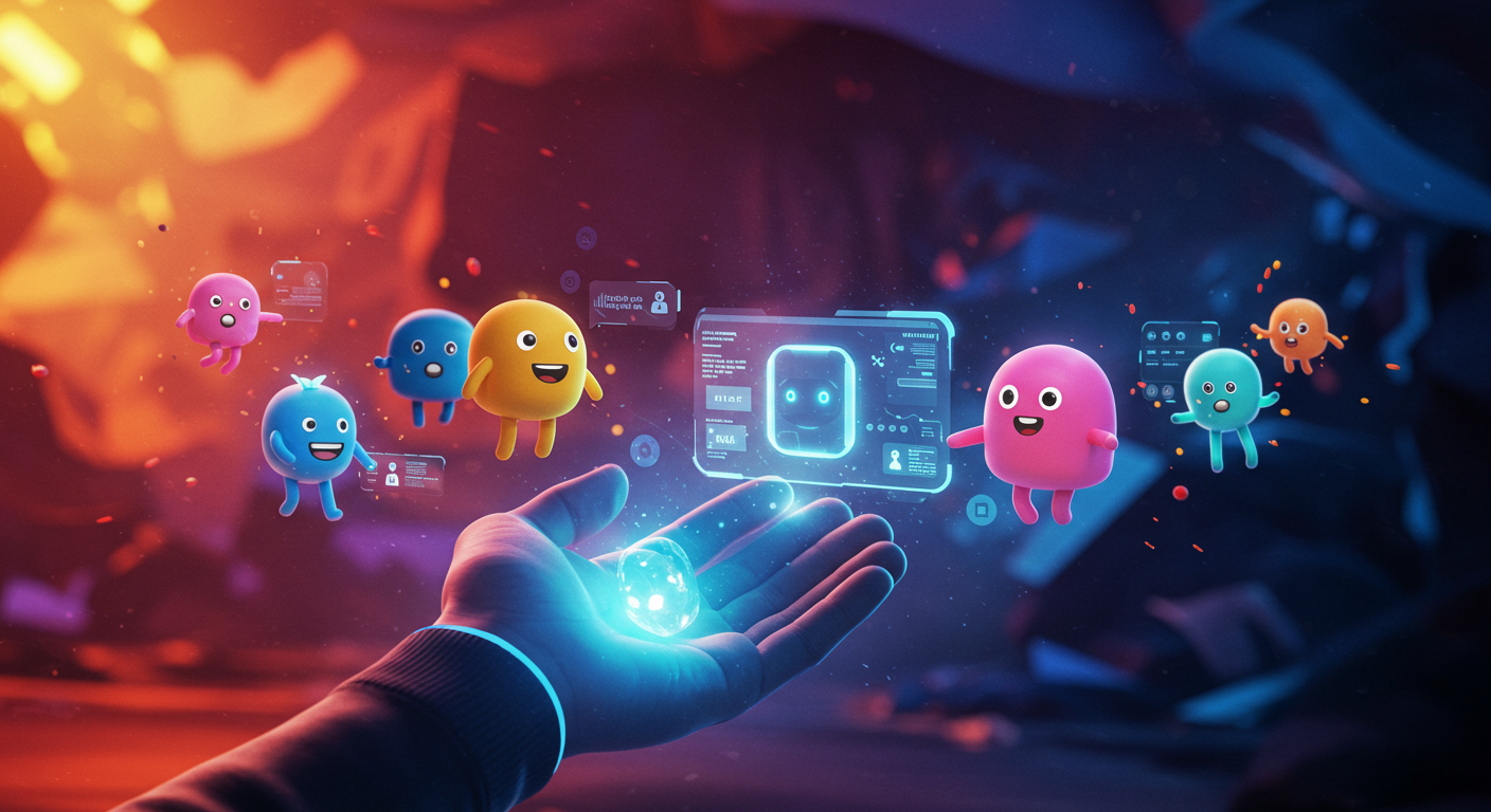 Eye-catching visual of 11.ai, voice-first AI assistant, task management and Metaverse vibes