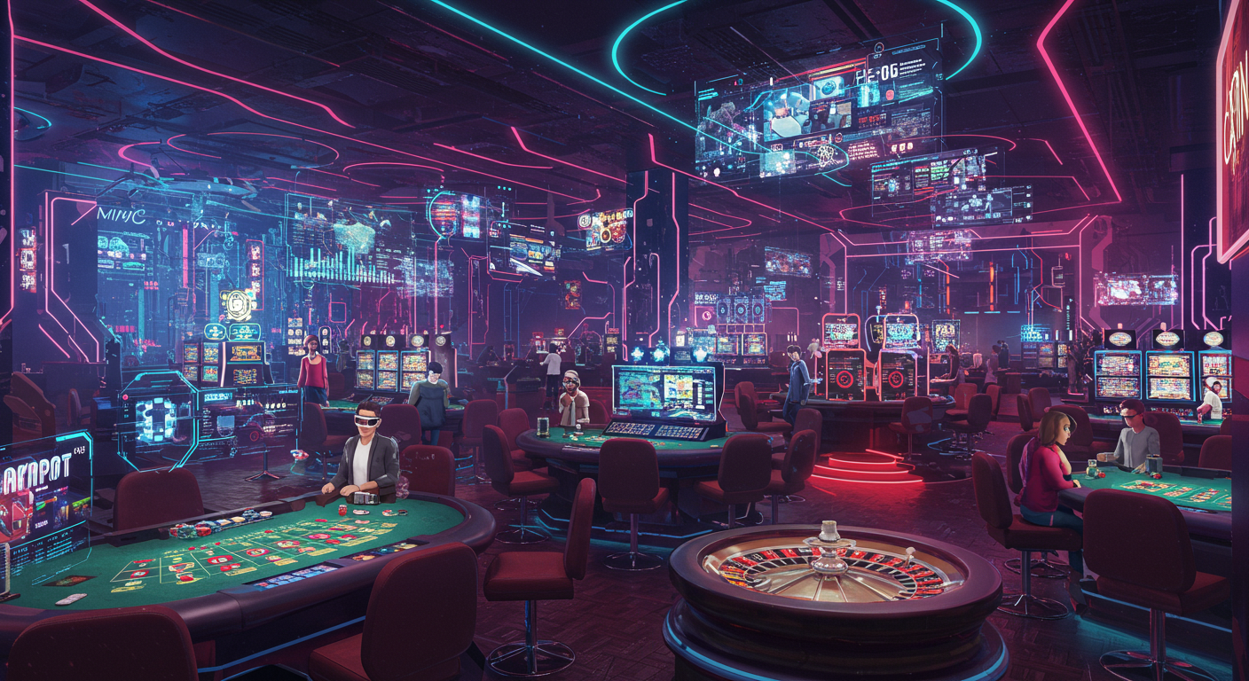 Eye-catching visual of iGaming, crypto-casino, AI
and Metaverse vibes