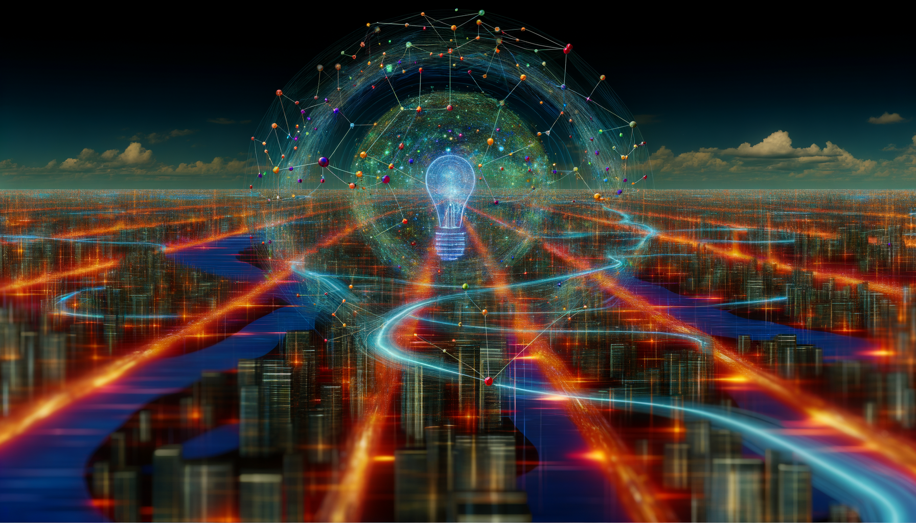 AI, immersive learning, training and development Metaverse illustration